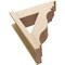 Ekena Millwork 8-in W x 24-in D x 28-in H Funston Trad Rough Cedar Woodgrain TimberThane Outlooker, Primed Tan OUTUR080X24X28FST04RCPR - alternate 3